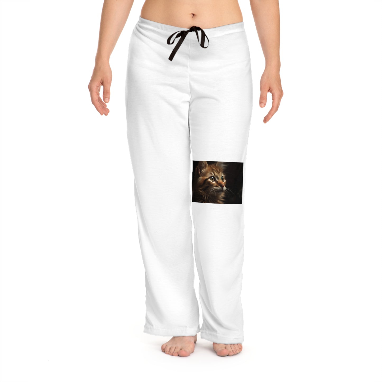 Cozy Cat Portrait Pajama Pants – Women’s Soft Lounge Sleepwear
